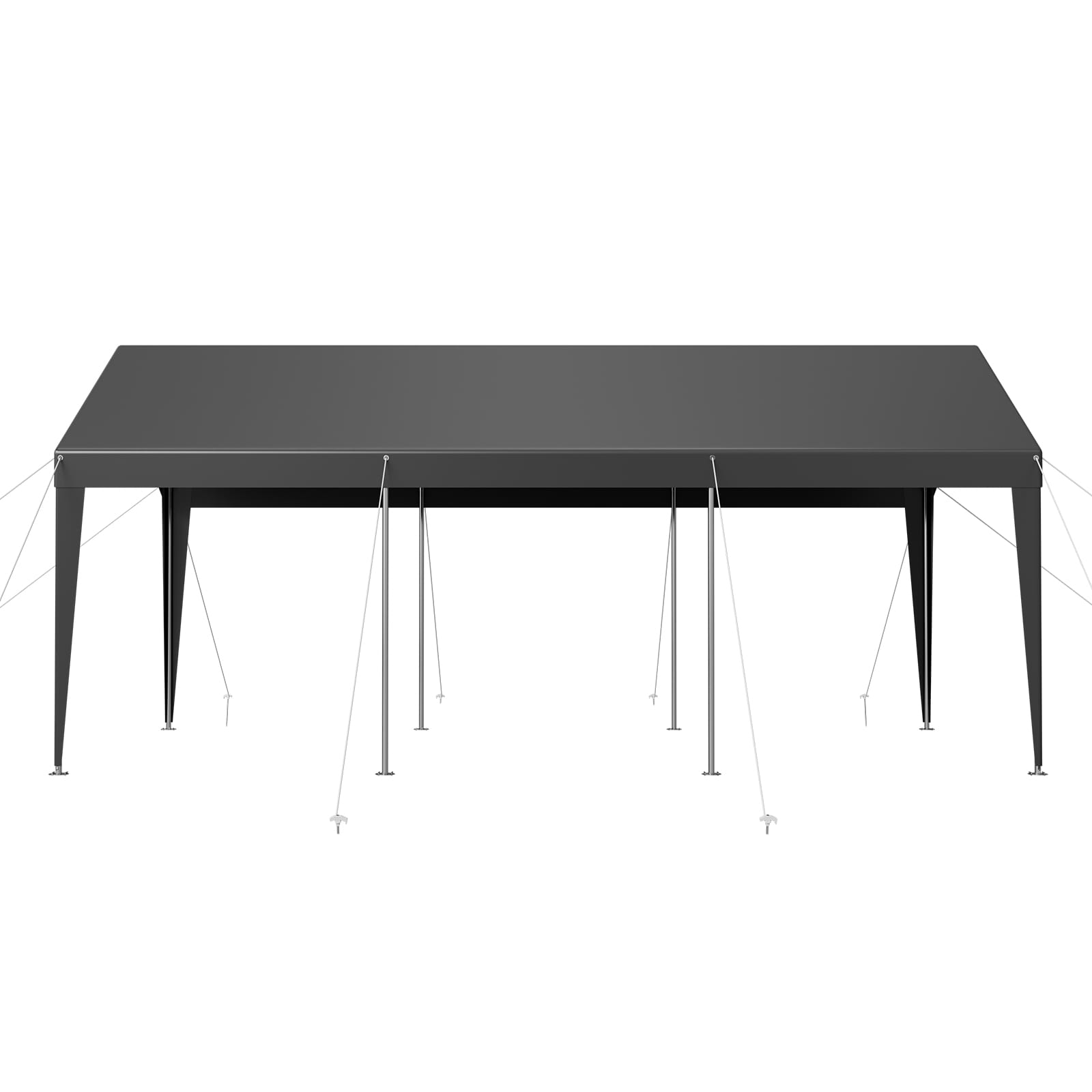 Carport Car Canopy 10 X 20 FT Heavy Duty Portable Car Garage Shelter Tent Grey_maomaolike.com